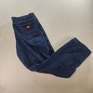 Dickies Double Knee Work Jeans 42x34 Blue